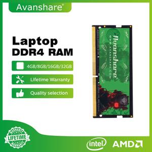 Avanshare 노트북 램 메모리 DDR4 4GB 8GB 16GB 32GB 2400MHz 2666Mhz 3200Mhz DIMM 브라켓 메인보드