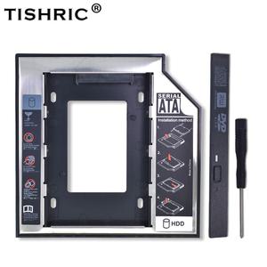 TISHRIC 알루미늄 HDD 캐디 9.5 12.7mm SATA 3.0 Optibay 2.5 2TB SSD 하드 드라이브 케이스 인클로저 노트