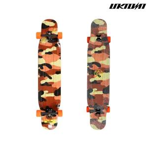 롱보드 45인치 오렌지카모 댄싱 스케이트 입문