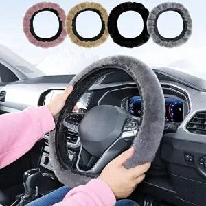[셀러허브 패션][JHQS77OY_4B]겨울 핸들커버 포근한 핸들 손시림 차량용품