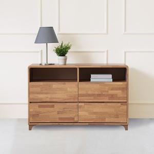 텐스페이스 멀바우 패턴 1200 3단 멀티오픈 서랍장 MP705R(착불)