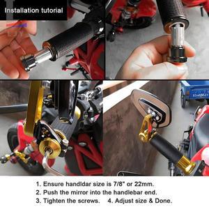 범용 바이크 오토바이 백미러 가와사키 ER6N er6n er 6n 듀얼 스쿠터 바 엔드 핸들 미러