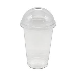 케이스코 투명 PET 플라스틱 아이스컵+돔뚜껑 세트 20온즈 92파이 100개 세트