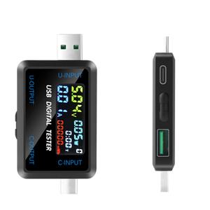 호환 DC 4.5-36V 전압계 디지털 전압 전류 용량 테스터 전류계 감지기 보조배터리 USB Type-C 충전기 인터
