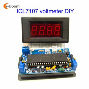 호환 디지털 전압계 DIY 전자 키트 모듈 ICL7107 5V DC 고정밀 35mA 빨간색 디스플레이 납땜 훈련 세트