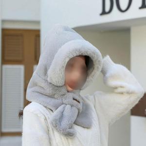 [MENOG040_53DE]포근한 밍크 털모자 목도리 겨울 방한모자