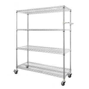 짐 창고 선반 4단 카트 캠핑 메탈랙 이동식 운반