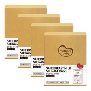 마더스베이비 안심변온 모유저장팩 180mlX30매X4박스