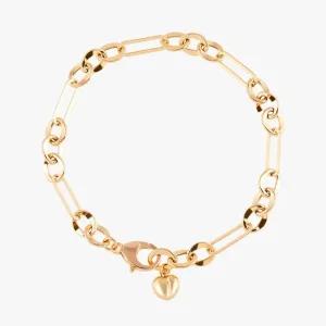 엘렌쥬얼리 14K 18K 할로우 프리모 메디앙 신 클립 콤비 체인 금 팔찌