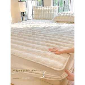 겨울 극세사 시트 침대 매트리스 제품 매트 토끼털 커버 120x200 커버