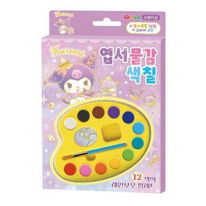 [MENOHHNC_52GP]색칠 산리오캐릭터즈 쿠로미 엽서 물감