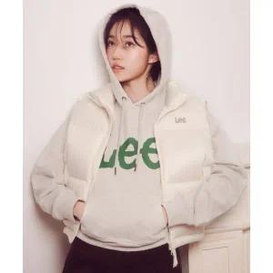 LEE 착장빅 로고 후드 티셔츠 오트밀 LE2403HD01OT 895047