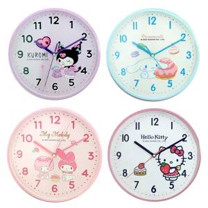 산리오 캐릭터 인테리어 무소음 원형 벽시계 / 시나모롤 헬로키티 마이멜로디 쿠로미