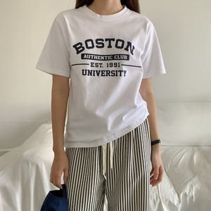 [요즘에] 보스턴레터링반팔티