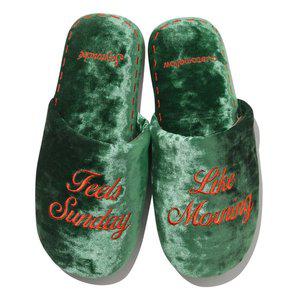 [커스텀멜로우](신세계 사우스시티)[쎄이투셰]  그린 벨벳 룸슈즈 (CAAAX24SY993GRX)