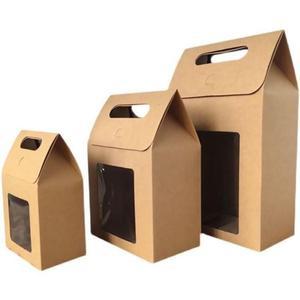 [MENPSYM3_53D1]투명창 크라프트 손잡이 선물상자 사각