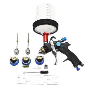 무료  스프레이 건 어댑터 및 믹스 탱크 HVLP 중력 피드 1.4/1.7/2.0mm 노즐 페인트 클린 컵 없음