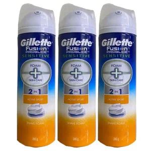 질레트 퓨전 프로글라이드 센서티브 액티브 스포츠 폼 245g x 3개 /