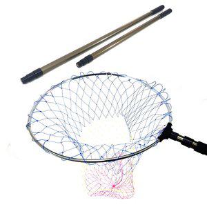 원큐 3단 접이식 바다뜰채 원형 뜰채망 바다 낚시 망