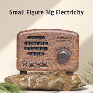 미니 레트로 블루투스 스피커 지지대 TF 카드 라디오 컴퓨터 휴대용 무선 야외 오디오 서브우퍼 1