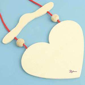 합판 하트 10개 나무방문걸이opq645