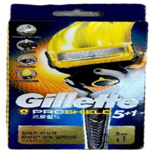 [질레트] 질레트 퓨전 프로쉴드 매뉴얼 옐로우 면도기 (2up)