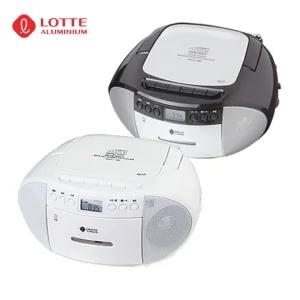 롯데 핑키-880/블랙/화이트 포터블라디오 카세트 테이프 CD/MP3 플레이어 재생/녹음 어학용 FM라디오