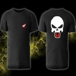 오토바이바지 2025 여름 신작 남성 티셔츠 혼다 윙 로고 티셔츠 코튼 반소매 블레이저 브랜드 티셔츠 레트