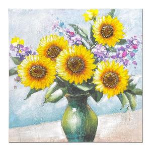 해바라기 화고급병 그림 유화 거실 액자 1521