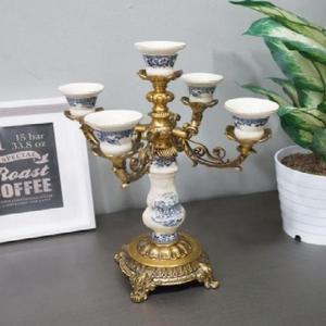 앤틱 명화 세련5구 촛대