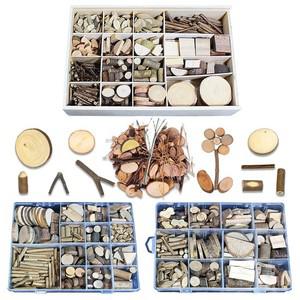 천연 나무조각 자연나무 공작재료  케이스) 세트-3종 천연나무 나무조각 공작재료 공예재료