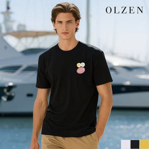 [올젠] 와펜 프린팅 반팔 티셔츠 I (ZPC2TR1505)