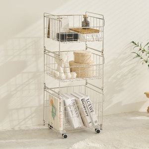 JBJ 비블레스 다담 이동식 올스텐 304 세탁바구니 3단 풀세트 (바퀴포함)