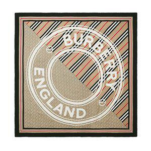 [버버리]몽타주 프린트 실크 스퀘어 스카프 8049599 A7026 ARCHIVE BEIGE [BUA115]