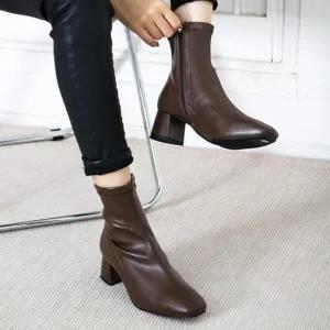 /옷자락 여자 겨울 삭스부츠 에코레더 밤 앵클부츠