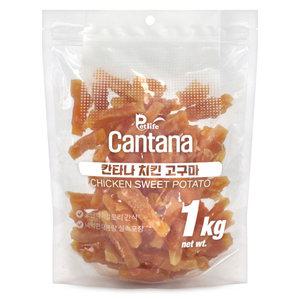 칸타나 사사미 치킨고구마 1kg 강아지간식 대용량