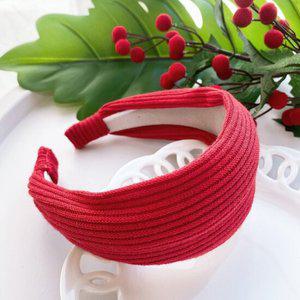 레인걸 빨간머리띠 넓은헤어밴드 니트 파티 잔머리커버