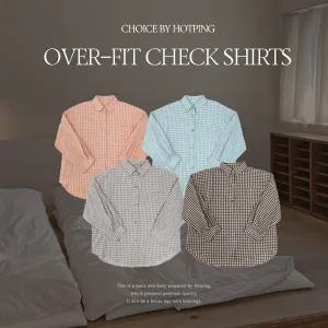 핫핑 [활용도갑/살안타템] 루디인 오버핏 원포켓 긴팔 체크셔츠