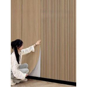 템바보드 벽지 접착식 생태 거실 나무판 시트지 장식