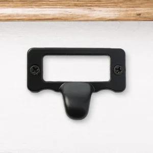 서랍 이름표 스티커 블랙 라벨 10개 신발장손잡이 서랍장손잡이 가구명찰손잡이 사물함손잡이