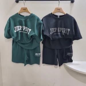 [지프키즈]23신상공용키즈  아치대문자반팔반바지셋업KO2TSU396996_US