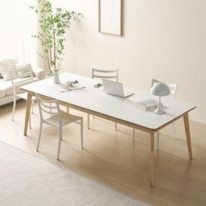 밀크 서재 원목 컴퓨터 책상 화이트 2000