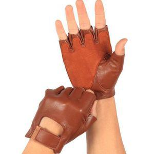 운전용장갑 자동차 드라이빙 가죽 미끄럼 방지 반장갑 손가락 구멍 패션 남성