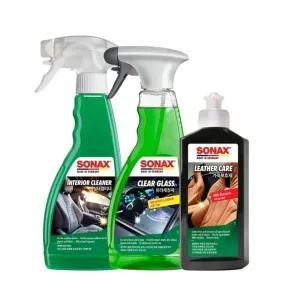 소낙스 실내 세차 3종 세트 클리너 유리세정제 가죽보호제 셀프 자동차 청소