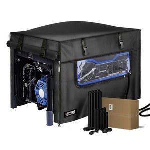 온애이 GUYISS 실외 발전기 커버 19MM 금속 튜브 프레임 600D 방수 옥스포드 타입 32 LX24 WX24 대부분의 5000W 10000W 발전기에 적합합니다