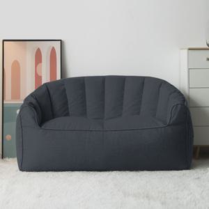 2인용 빈백소파 그레이 푹신한/가벼운/수납포켓/부드러운/통기성/넓은등받이/EPS충전재/면소재/사이드포켓