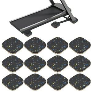 온애이 파티킬 12개 러닝머신 매트 패드 4X4X0 고밀도 방진 방음 바닥 운동 기구 카펫 보호 소음 감소 체육관 옐로 블루