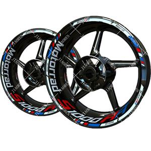 BMW S1000RR 휠 스티커 S1000RR 로고 오토바이 림 데칼 반사 세트