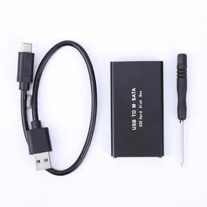 [보호보관용]mSATA-USB 3.0/3.1 SSD 인클로저 외장형 HD 하드 드라이브 디스크 박스 스토리지 미니 sata 케