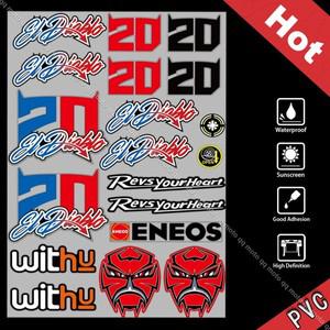 파비오 쿠아타라로 라이더 No. 20 오토바이 반사 스티커 장식 연료 탱크 사이드 스트립 바디 Yamaha 용 방